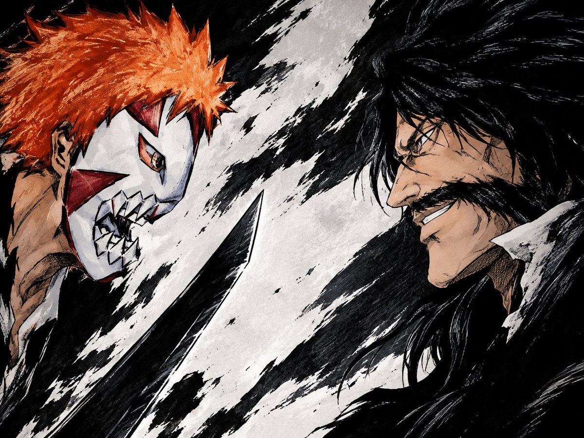 Kradorifik972's tweet photo. #Bleach #BleachTYBW #TYBW #VIZMedia #viz #japanimation #Yhwach #Ichigo #KurosakiIchigo #Bankai #Quincy #Zanpakuto #Art #Digital #IA #Finale #Final #HellArc
J'avais fait au pif à l'époque. Et l'ia n'a pas corrigé le masque. https://t.co/rQuxuecLZK