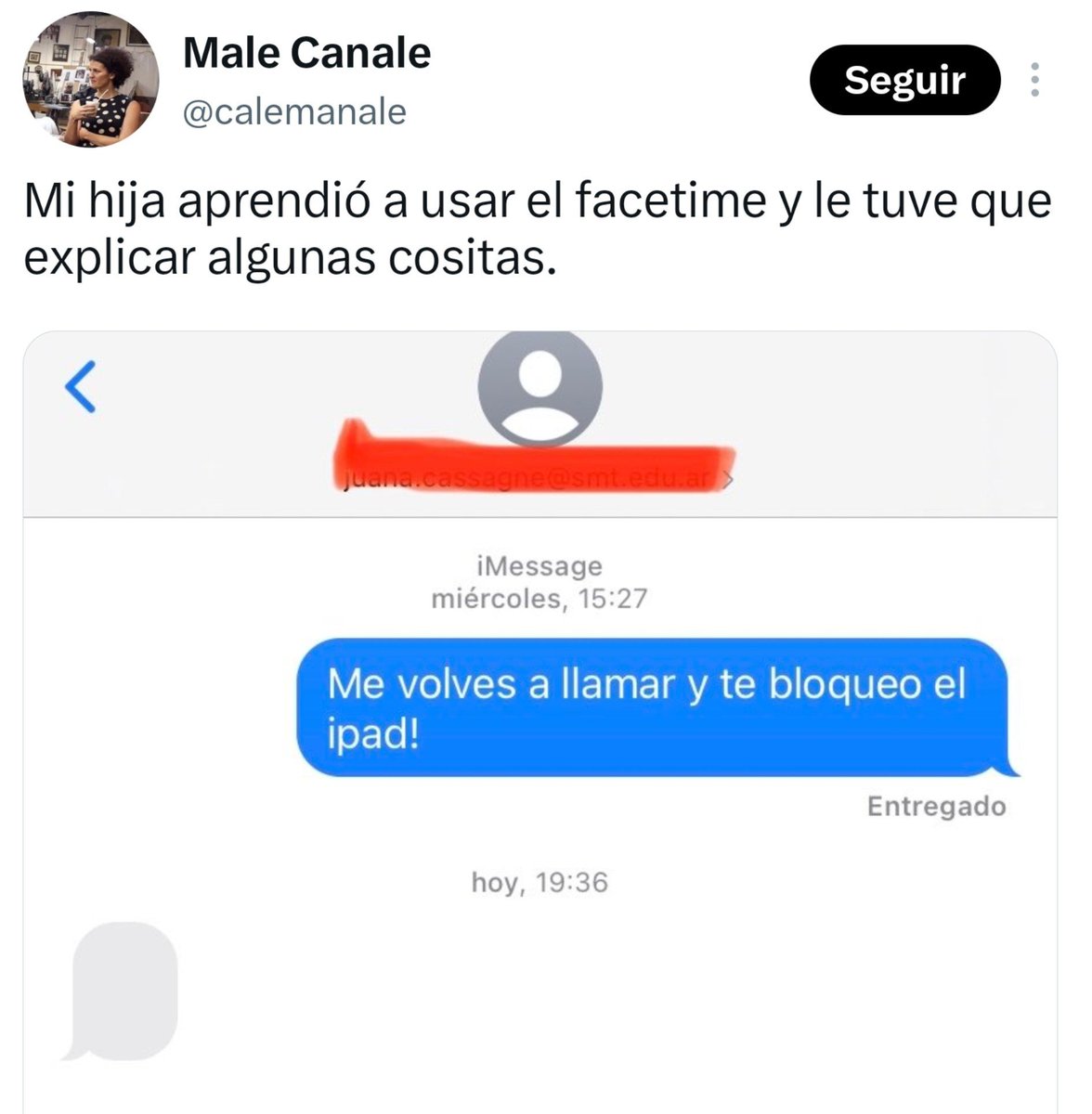 GabrielCastroOK's tweet photo. @camixjpg Che me fijé y es posta, la adora a la hija (?) https://t.co/EMeggLLJx1