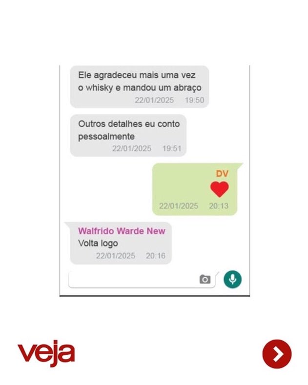 NewsLiberdade's tweet photo. 🚨URGENTE - Mensagens revelam presente de R$ 500 mil de Daniel Vorcaro para Lula, diz VEJA

Estratégia para fazer negócios com ajuda do Planalto incluiu dar ao presidente uma garrafa do uísque Macallan 1945, do ano de nascimento do petista https://t.co/gNhH15WW0i