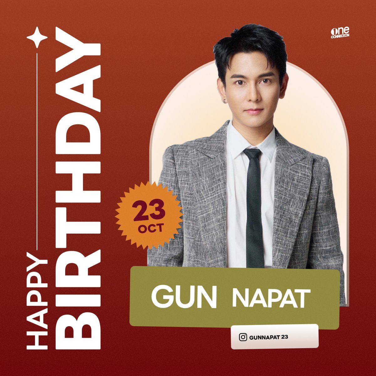 Oneconnection31's tweet photo. 23.10
Happy Birthday to Gun 
สุขสันต์วันเกิด “กัน นภัทร”
.
#ช่องวัน31
#one31
#gunnapat https://t.co/HS9KPWTG4B