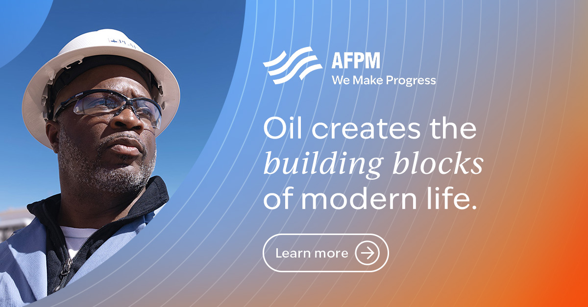 AFPMonline's tweet photo. America’s refiners, petrochemical manufacturers and midstream companies drive the economy by producing and moving the fuels and feedstocks that make modern life possible. https://t.co/0gPXsgf5V0