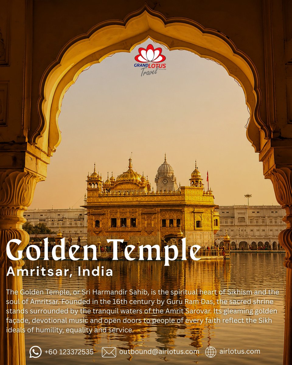 sunerziita's tweet photo. Amritsar, where faith meets history. From the Golden Temple to the Wagah-Attari Border, discover Punjab’s spirit through historic streets, powerful stories and authentic Amritsari cuisine. https://t.co/caAVgQHZTM