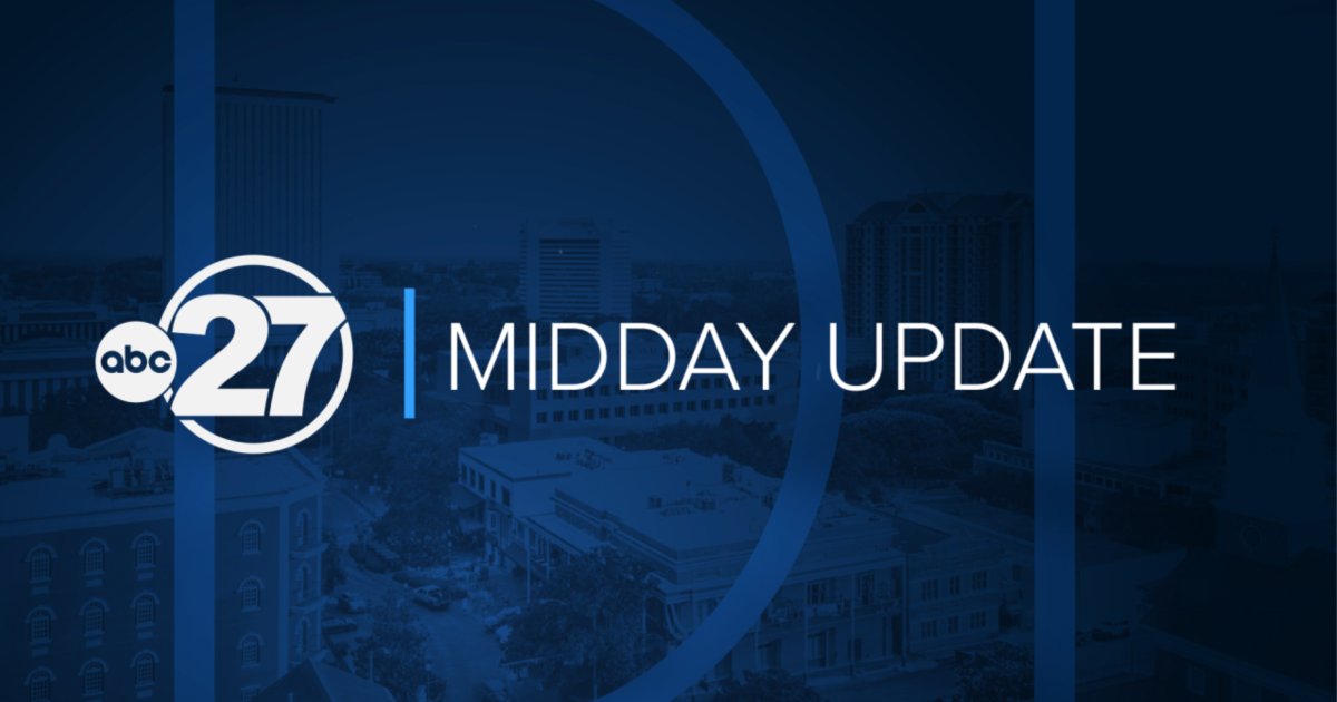 abc27's tweet photo. WTXL ABC 27 Midday Update: Here are the top stories we're following around the Big Bend, South Georgia, nationally, and your Thursday forecast. https://t.co/sAXL0hbbcS