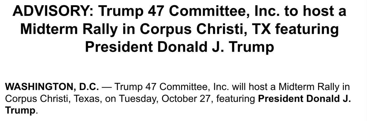 sambbenson's tweet photo. Can't script this: A week after TX-34 candidate Eric Flores sent a cease-and-desist to take down a Dem ad showing him next to Trump, the WH announces POTUS will be going to ... TX-34 https://t.co/MglE0T02JX