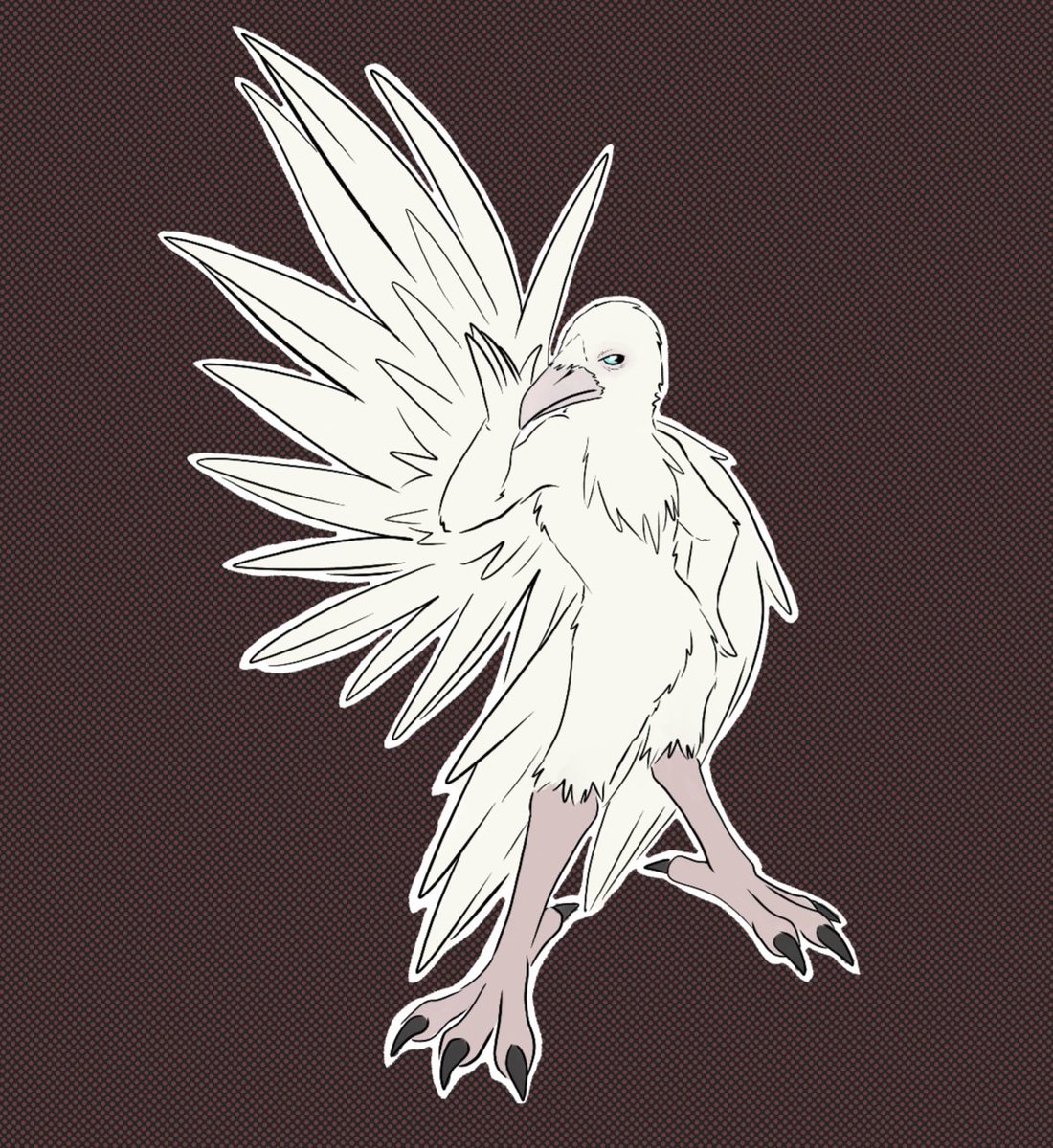 WsDigiDump's tweet photo. Weretober 
Leucistic raven https://t.co/OaKI1JQ1jr