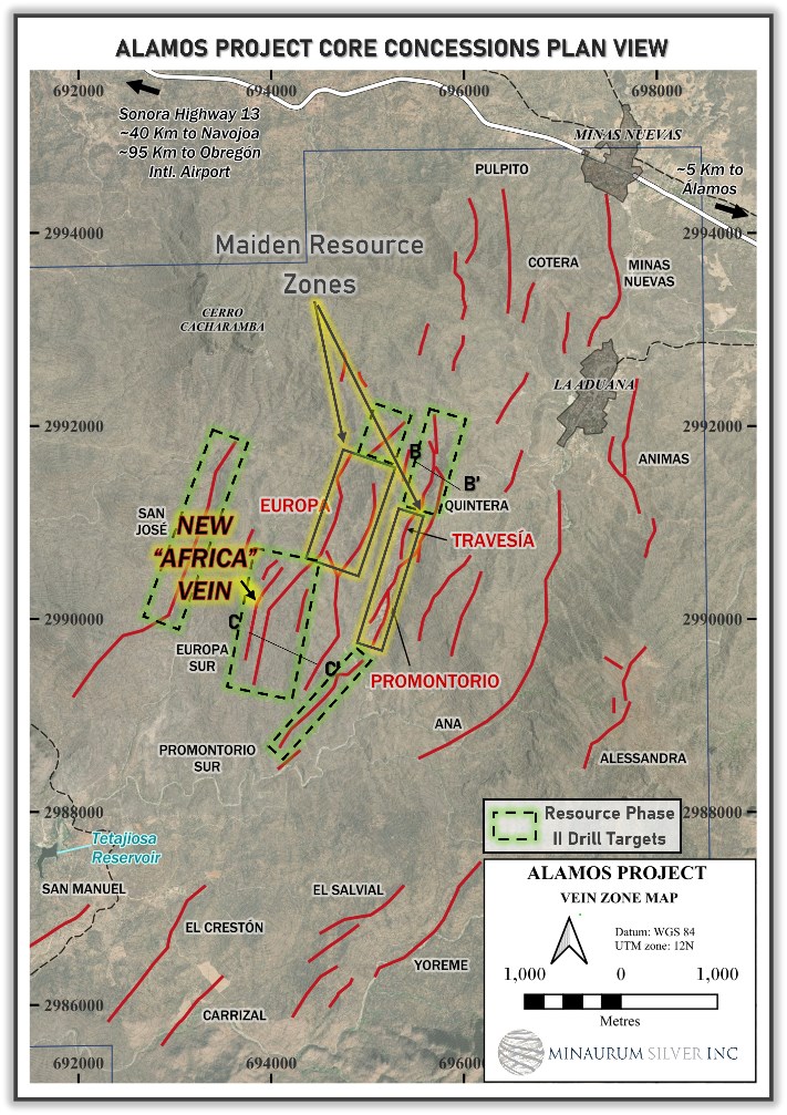 miningmex's tweet photo. ⛏️ @minaurumsilver descubre la veta oculta "África" en el proyecto Álamos, Sonora, con leyes de hasta 669 g/t AgEq en 2.05 m. La firma confirma el potencial de nuevas estructuras de gran escala.

https://t.co/EG7A2mK8Td

#Minería #Plata #Sonora #MinaurumSilver #Mining https://t.co/q3WUlxMInk