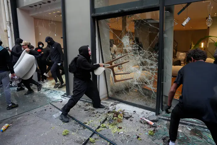 OCOCReport's tweet photo. 3,000 STORES REPORTED LOOTED IN FRANCE. HUNDREDS OF MILLIONS IN LOSSES. Macron owes the public a full accounting of who organized the violence and who carried out the looting—including whether immigration and integration failures played a role. Political sensitivity must never shield offenders from investigation or prosecution. France deserves evidence, accountability and safe streets.