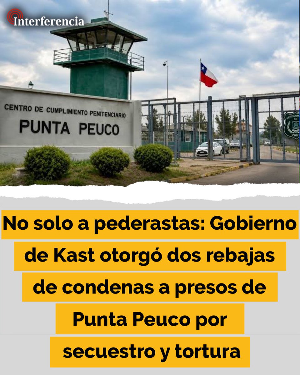 InterferenciaCL's tweet photo. Kast había confirmado que aplicaría indultos y no descartó beneficiar a condenados por derechos humanos. Aunque las rebajas de condena son distintas de los indultos, las decisiones abren interrogantes sobre los criterios aplicados por el Gobierno. 👇
https://t.co/ioSKlbem24 https://t.co/TyTRLCkj99