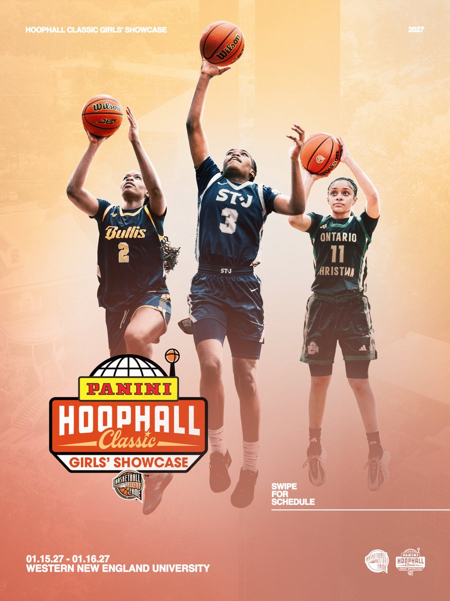 HoophallClassic's tweet photo. Naismith Basketball Hall of Fame Announces schedule for inaugural @PaniniAmerica Hoophall Classic Girls’ Showcase. #HHClassic https://t.co/aXgYTPChKc