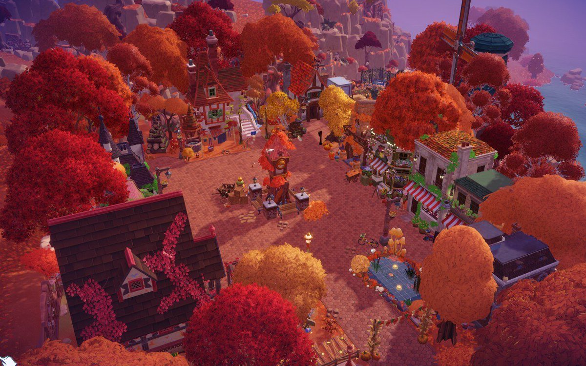 zuckerkindchen's tweet photo. A cozy autumn village 🍂 @DisneyDLV #Disney #disneydreamlightvalley #ddv https://t.co/4y1g0K1PbY