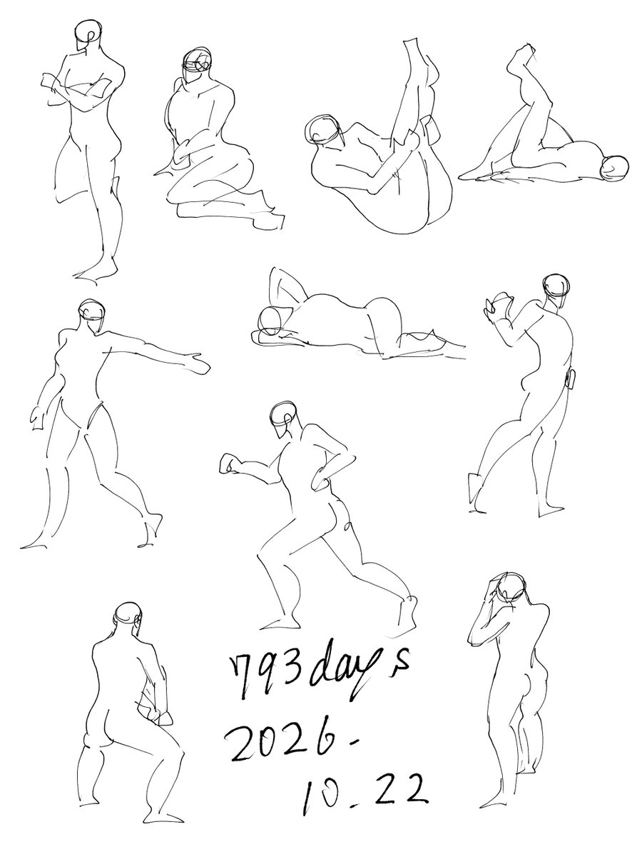 nekoyoshi_fox's tweet photo. 30秒ドローイング(793日目)
#posemaniacs @posemaniacsより
#日々描く  #イラスト練習中 https://t.co/LFrGrYnM45