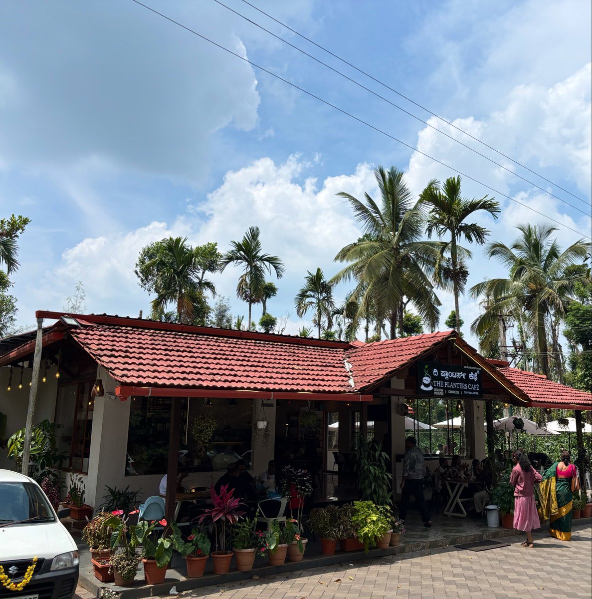 TheSignOfFive's tweet photo. Charmady is without contest one of the most beautiful stretches of the Western Ghats.

En route, I found a cool café with Gen Z aesthetics (fairy lights, “ethnic” décor, open seating, plants) and wifi & washroom for the rest.

Bought some delicious coffee too.

Pahadis MUST learn from such places. Our aesthetics are neither traditional Pahadi nor erstwhile colonial.

In Malnad & Coorg, I’ve found multiple cafés, glass cubes with wood benches & urban style, that sell good coffee & baked goods.

Why should we trap ourselves in ugly, ‘80s boxes constructed shabbily at minimal cost?