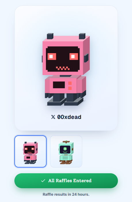 0Oxdead's tweet photo. @conso_xyz' de 1 tane GTD robot claim ettim. 2 tane robotla da rafflea katıldım. Rastgele bakalım. Herkese bol şans. https://t.co/szZcL9elPP