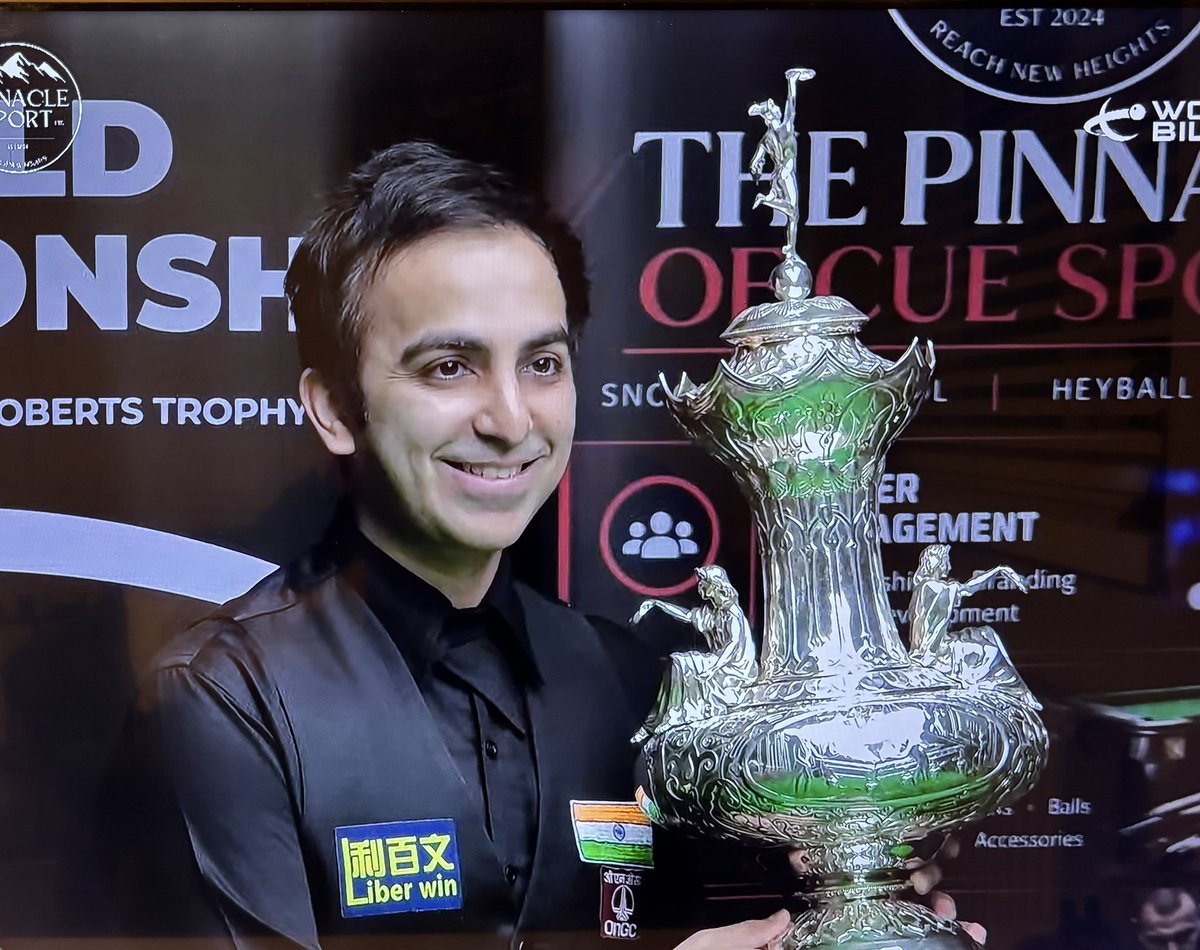 StevenBarneys's tweet photo. Congratulations to Pankaj Advani world billiards champion 2026 👏👏 https://t.co/pcwJSgpRyt