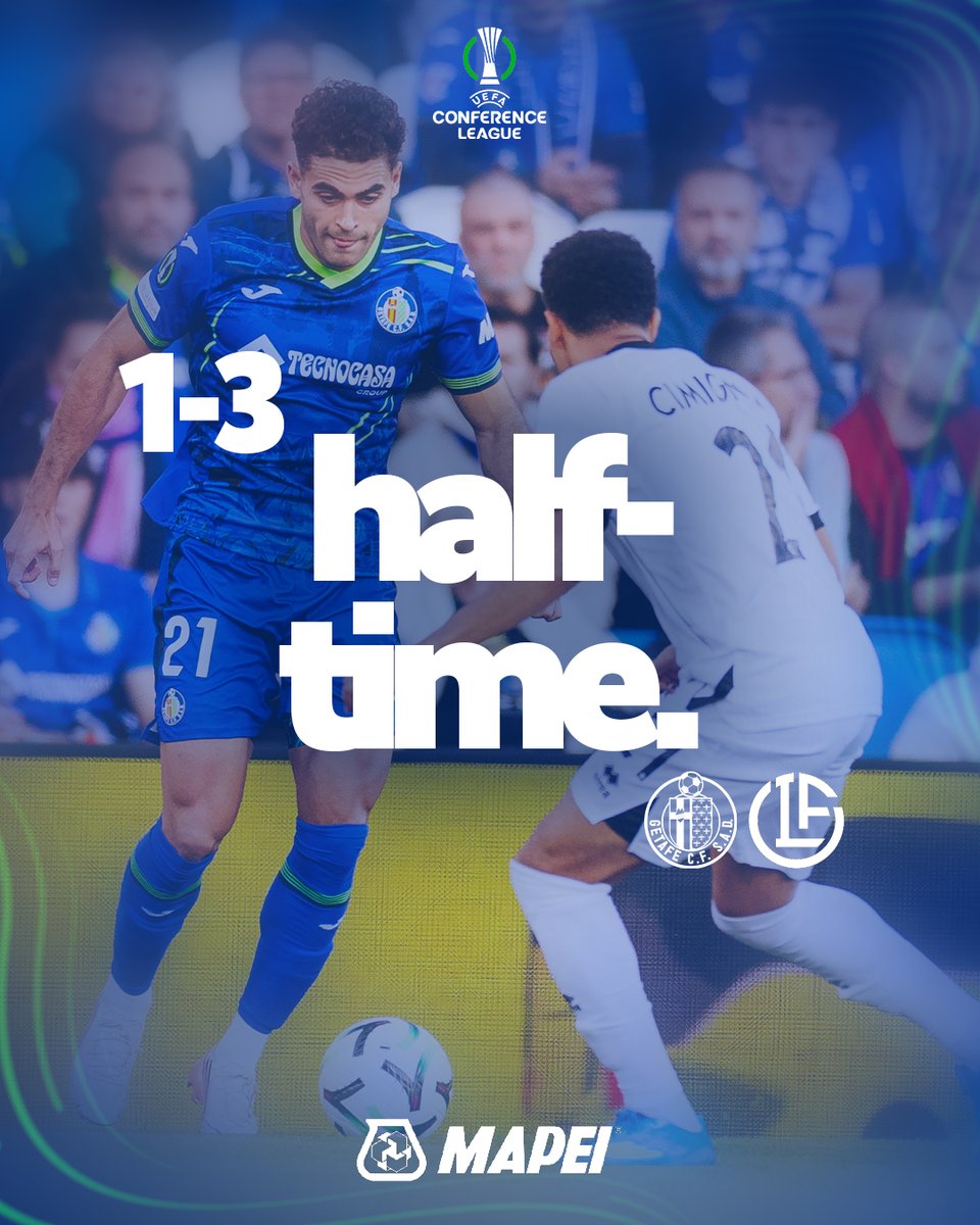 GetafeCF's tweet photo. ⏸️ #DESCANSO en Getafe.

@GetafeCF 1️⃣-3️⃣ @FCLugano1908

#GetafeFCLugano | #UECL https://t.co/KpFJCk7ZV8