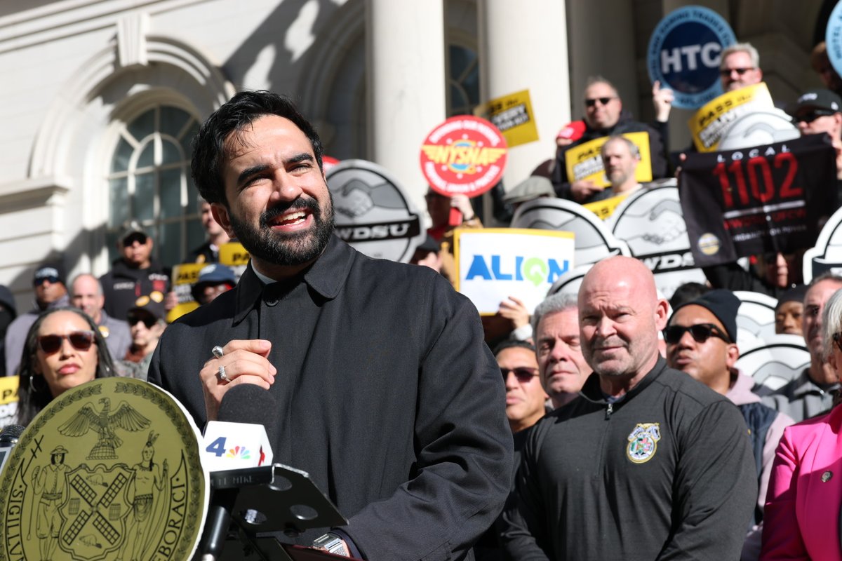 Teamsters's tweet photo. TEAMSTERS RALLY FOR DELIVERY PROTECTION ACT AT NEW YORK CITY HALL

Today, Teamsters General President Sean M. O’Brien joined hundreds of rank-and-file Amazon Teamsters and New York City elected officials, including Mayor Zohran Mamdani, for a rally at City Hall urging Council Speaker Julie Menin to schedule an immediate vote on the Delivery Protection Act.

The Delivery Protection Act, authored by Councilmember Tiffany Cabán (D-22nd District), would require delivery companies like Amazon to register their facilities with the city and ban subcontracting for last-mile delivery drivers in the five boroughs. Amazon uses a corrupt subcontracting model in which third-party “Delivery Service Partners” shield the company from legal liability while making billions in profit. The bill is supported by a majority of the City Council and Mayor Mamdani.

“Amazon is America’s most corrupt white-collar crime syndicate, wasting millions to rob warehouse workers of the right to collectively bargain while designing a nationwide subcontracting scheme to deny employment rights to its entire fleet of delivery drivers,” O’Brien said. “New York City is a vital artery of Amazon’s global logistics operations, and it must be the first city to pass the Delivery Protection Act. Amazon’s unchecked exploitation of drivers and parcel delivery workers has got to end. The Teamsters are honored to lead the fight to fix a broken system stacked against working people, and we thank Mayor Mamdani, Councilmember Cabán, and the supermajority of the City Council for standing with workers at this critical moment.”