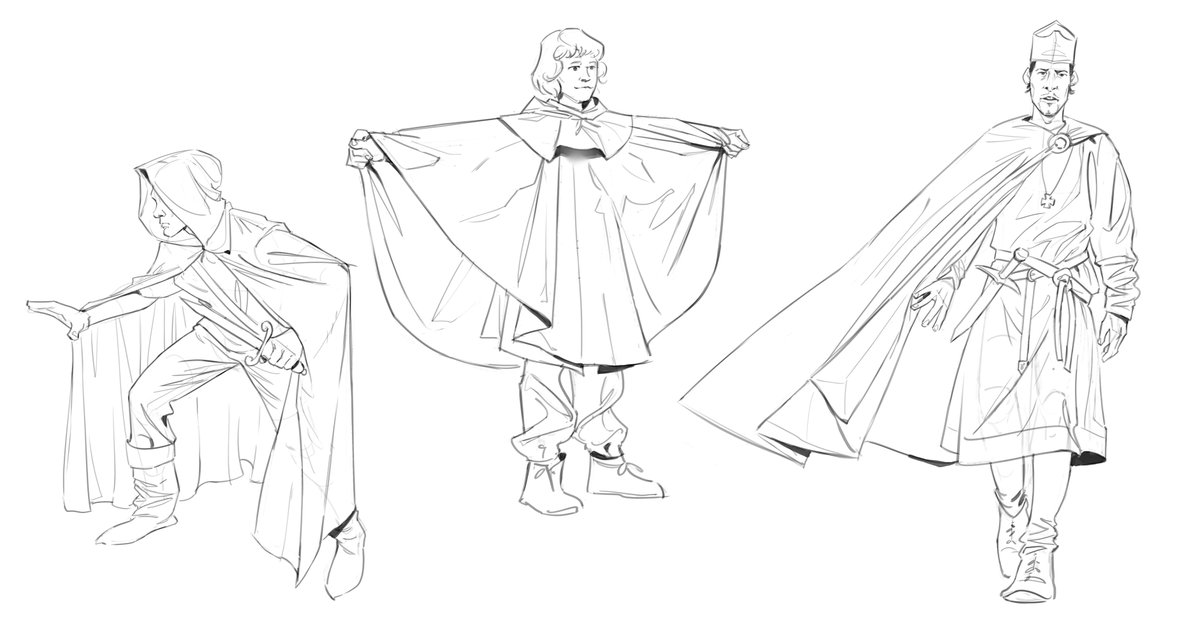 jRakic_art's tweet photo. Studies of characters wearing capes
#drawingstudy #characterstudy #cloack #cape https://t.co/syVK3ZepbJ