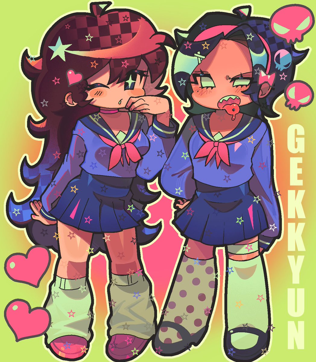 gekkyun's tweet photo. #FNF #FNFGF #PICOSSCHOOL 
Crazy ass chicks -_- 
Sorry for no posts. I’m lazy AF! https://t.co/DO10jjx5us