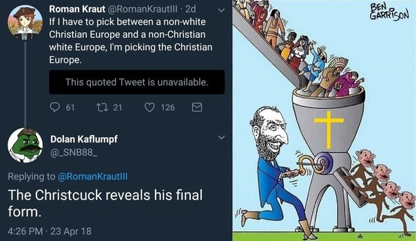 Anglo_Chud's tweet photo. @Cilician_Gnaeus @Aarvoll_ @ItIsHoeMath Christians are religion-first, not race first. They project their divisive attitude into those who're race first and say we're the one's being divisive, while refusing to work with atheists. This is a persistent, subversive problem and very jewish in character, you'll notice... https://t.co/6nqKfzdcUW