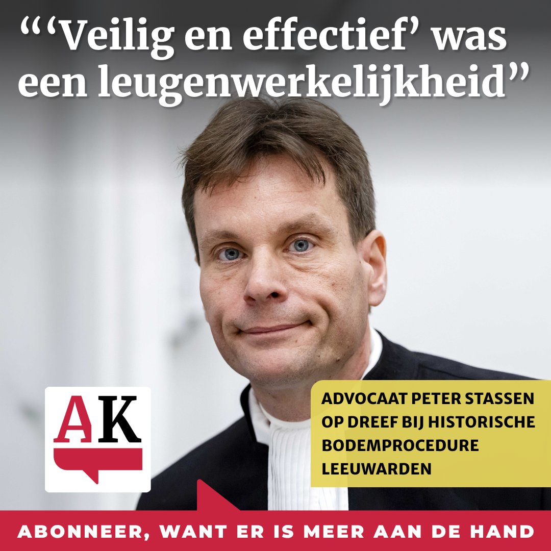 AndereKrant's tweet photo. Waren de corona-injecties ��veilig en effectief’ of een biowapen? Advocaat Peter Stassen bepleitte vandaag voor de Rechtbank Leeuwarden — in de langverwachte bodemprocedure die Arno van Kessel in de zomer van 2023 begon — dat de mRNA-injecties “gifspuiten” zijn. Een klein leger advocaten van de zeventien gedaagden stelde precies het tegenovergestelde: “De coronavaccins zijn veilig en effectief”.  De rechter in Leeuwarden heeft nog maanden nodig om tot een uitspraak te komen in “deze complexe zaak”.

Lees dit extra artikel: https://t.co/PFFfjbzPL7