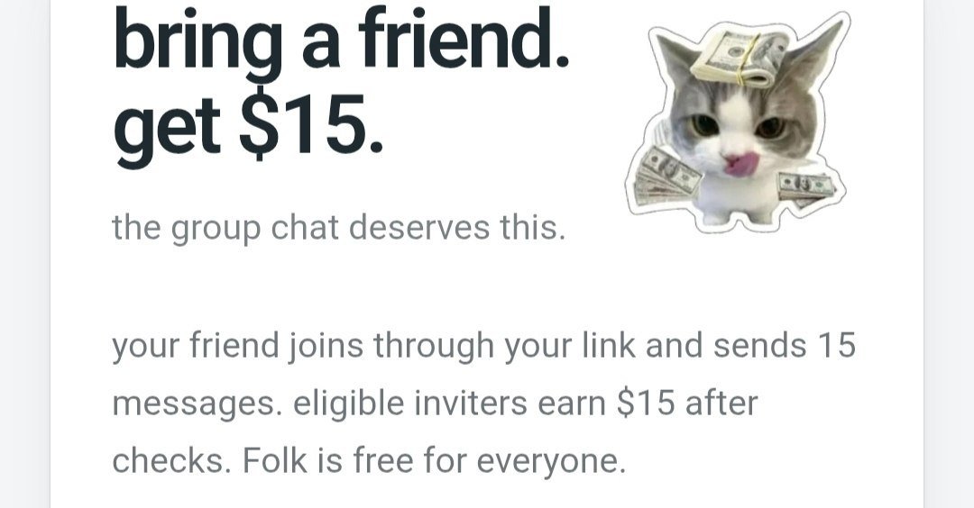 Earnerfun's tweet photo. Free $15 🎉🎉🎉👇👇

Folk AI ~ Refer your friends to interact with AI and get $15 per referral https://t.co/M7UeFrKnAc