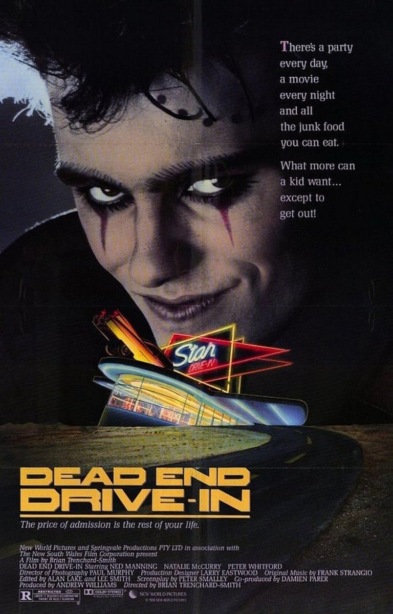 TheLastMachine's tweet photo. This October my best discovery was learning that Peter Carey - yeah, the guy who wrote ILLYWHACKER - did the screenplay for DEAD END DRIVE-IN. https://t.co/muHhA7is1g