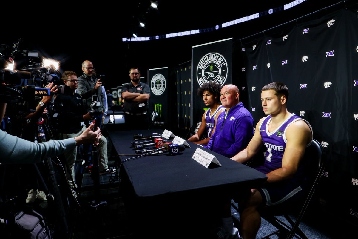 kstatesports's tweet photo. Check out what the Cats had to say at this year's @Big12Conference Media Day in KC.

▶️ https://t.co/1gDd2Z69HF

@KStateMBB x @KStateWBB https://t.co/xxGAR3sL4z