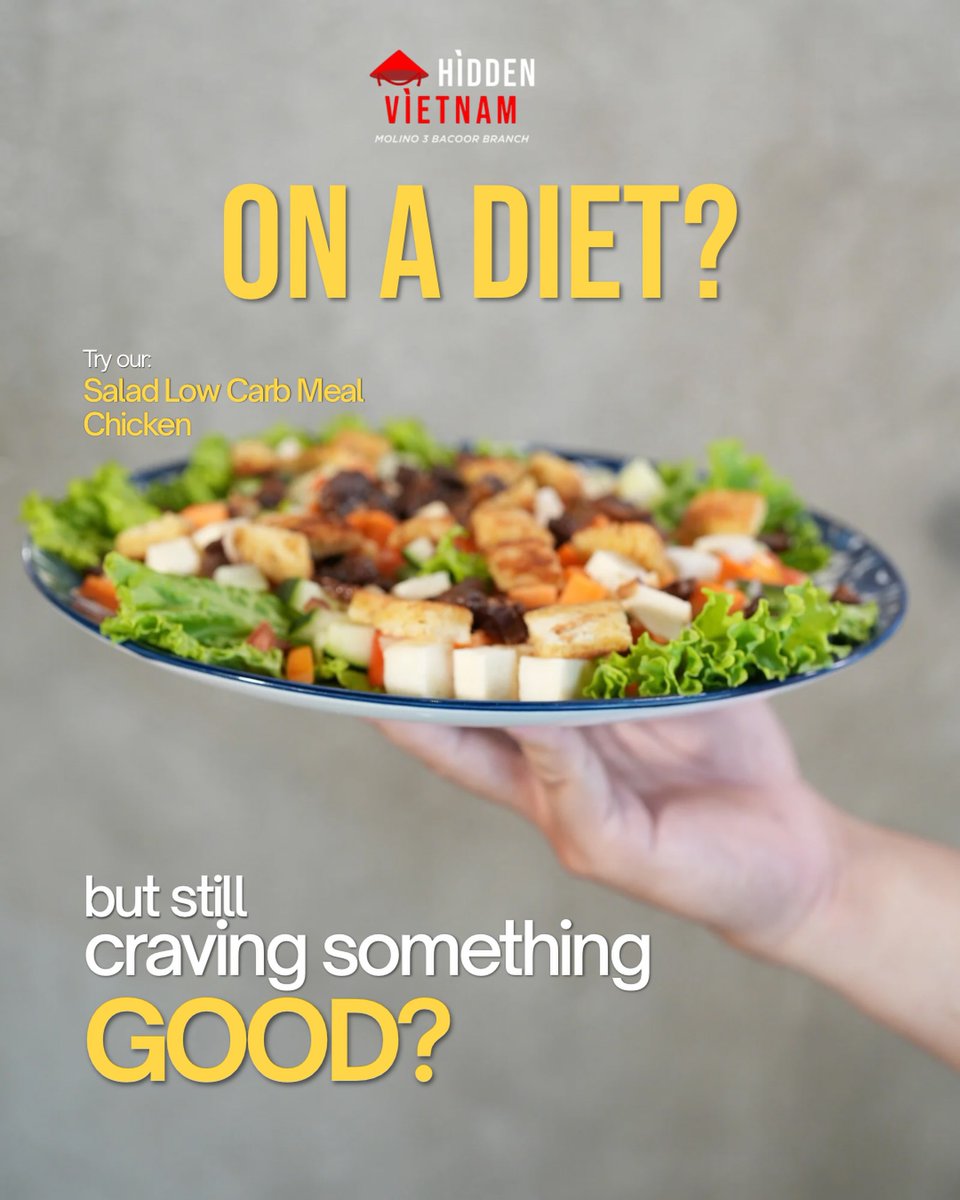 LukeHink's tweet photo. Eating healthy without giving up good food. Our Salad Low Carb Meal Chicken is crispy, filling, and masarap. Clean eating doesn’t have to be boring. Tag your friend who’s “on a diet” but still loves good food. https://t.co/UPO0pKIqai