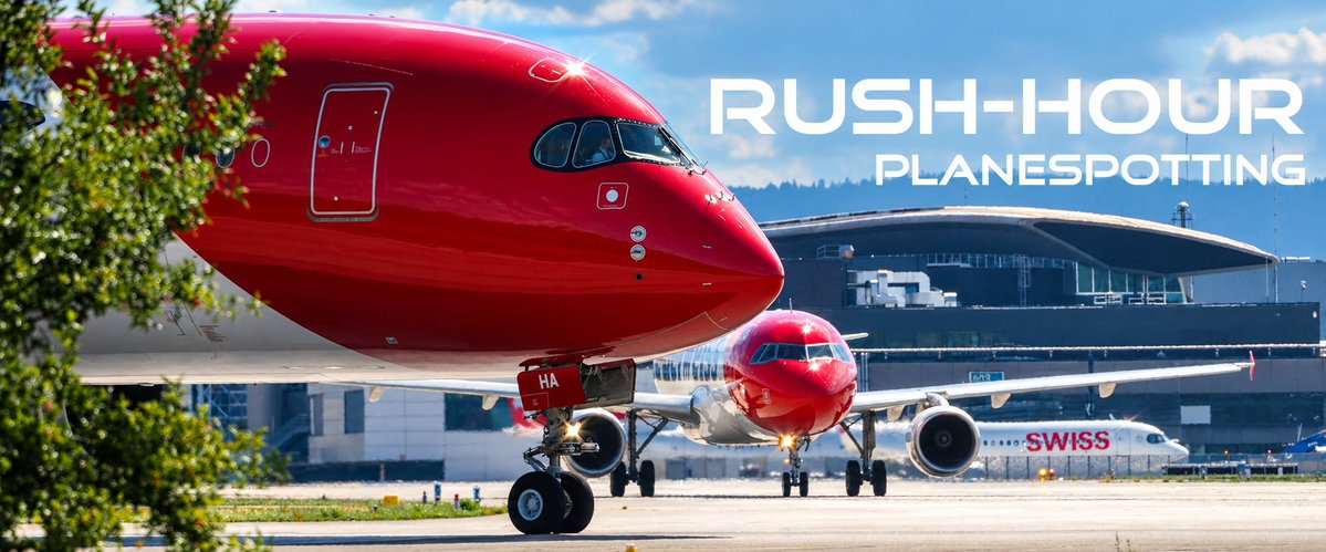 BrunoLauper's tweet photo. MASSIVE Edelweiss A350
Heavy Action &amp; Rush-Hour
at Zurich Airport!
•
Full Action (15 Min) online.
Link in Bio! ✈️
•
#hbiha #flyedelweiss #A350
@flyedelweiss #Planespotting #ZurichAirport ZRH TakeOFFRunway32 LandingRunway28 AviationAction
OMSystem VegasPro https://t.co/lYPn0Mt8ox