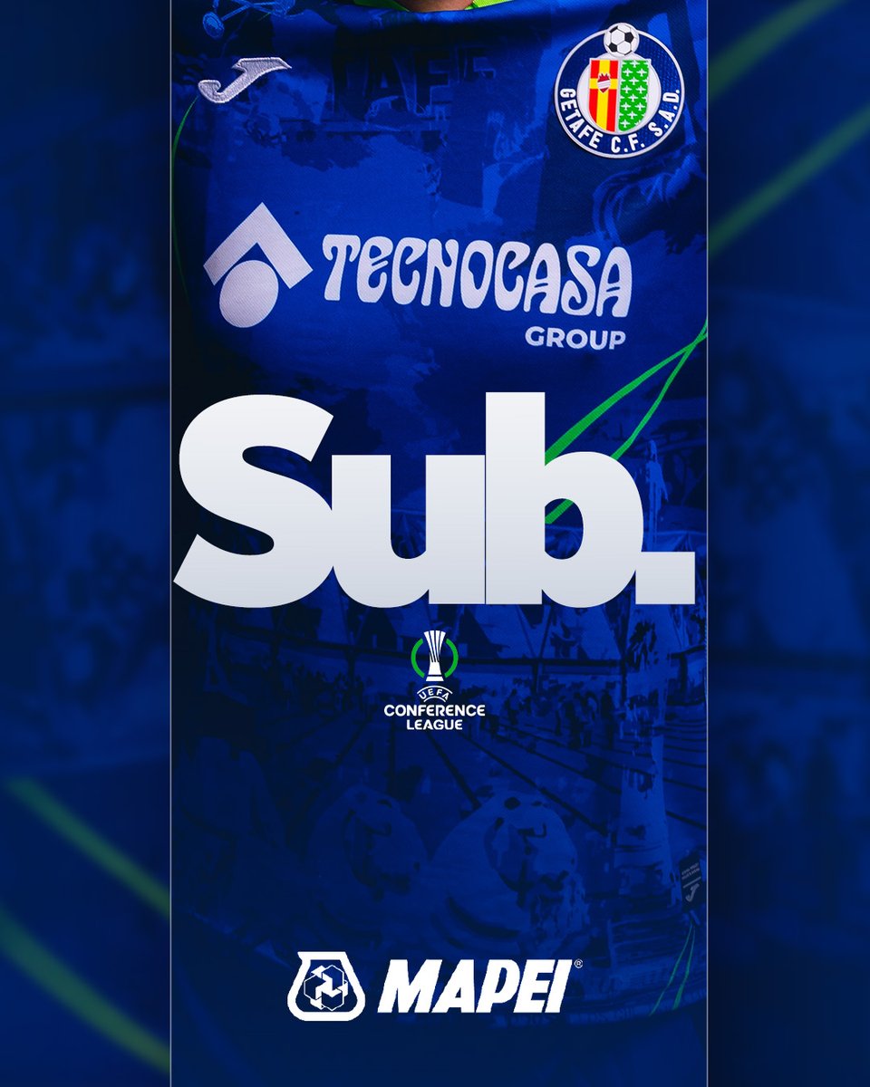 GetafeCF's tweet photo. ⏱️ 46' | 1-3 | Cambios en el Getafe C.F.

⬅️ Davinchi, Abqar, Risco, Kiko F.
➡️ Gudelj, Satriano, R. Terrats y Mojica.

#GetafeFCLugano | #UECL | #CambioAzulón https://t.co/VvgIMZZAsi