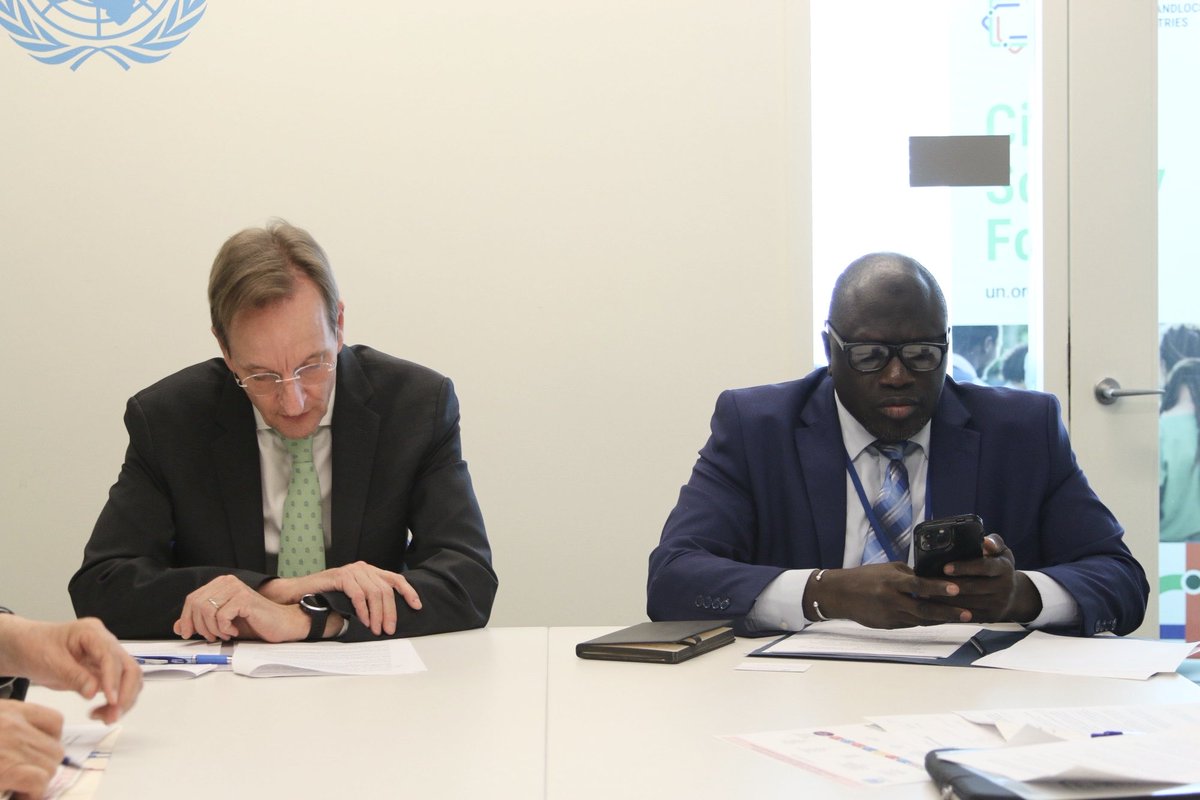 USG_OHRLLS's tweet photo. Excellent meeting with #LDC Chair Gambia 🇬🇲 &amp; the LDC #Bureau to share updates on #DPoA &amp; the upcoming 2027 #DPoA #MTR. I commended the Bureau’s leadership in keeping #LDC priorities high on the global agenda at this crucial time. @UNOHRLLS continues to stand with you. https://t.co/rNHqzJBDxH