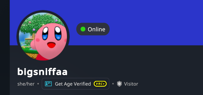 bigsniffa3D's tweet photo. can everyone add me on vrchat so i can get new user please!!!!
i'll be online for a little bit but only to test the belle avi -w- https://t.co/wyNAmUEIml