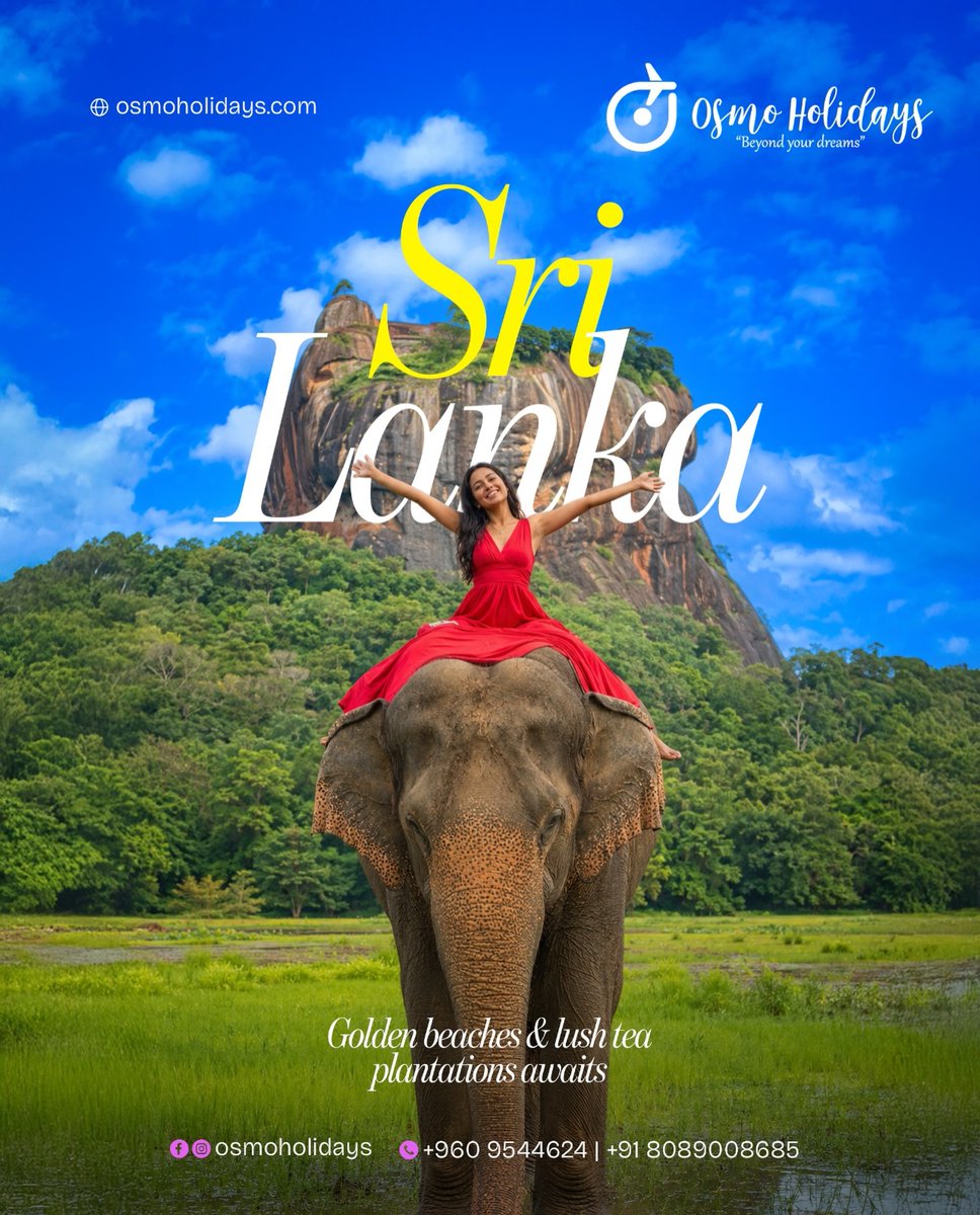 anylinda23's tweet photo. Sri Lanka is a world of experiences in one beautiful island. Golden beaches, misty mountains, tea estates, wildlife safaris and coastal towns make every stop unforgettable. Plan your escape with OSMO Holidays. https://t.co/qv61QamPYR