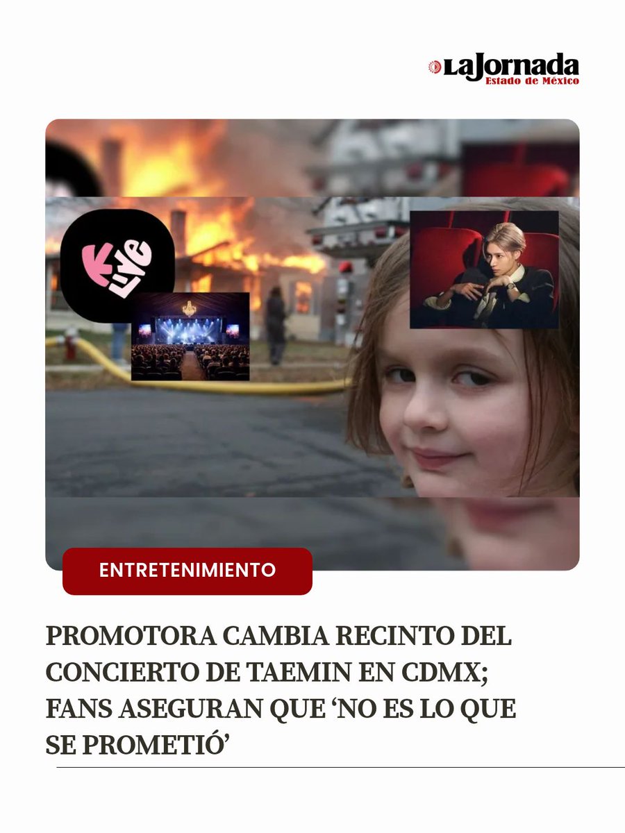 JornadaEdomex's tweet photo. Luego de que se anunciara el nuevo recinto para el concierto de Taemin en la CDMX, las fans han rechazado el lugar, afirmando que no es lo que la promotora prometió y que no pagaron por un sitio como ese, señalaron estafa
 https://t.co/R3JaXcPEcf https://t.co/0UNDyA0kF2
