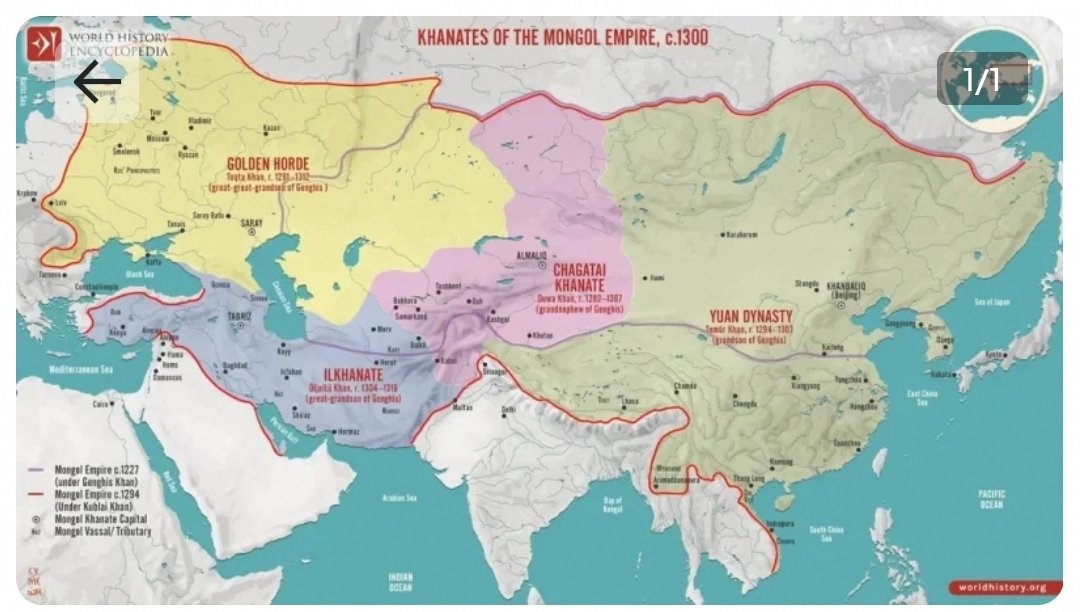 Leshrasg0's tweet photo. @Azazelhimself @shouri6324 @Kurdistan_AR 这个才是历史上最庞大的版图，我们称这个朝代为“元”，时间为1271～1368。统治者名为忽必烈，蒙古人 https://t.co/hCQbLt0n9s
