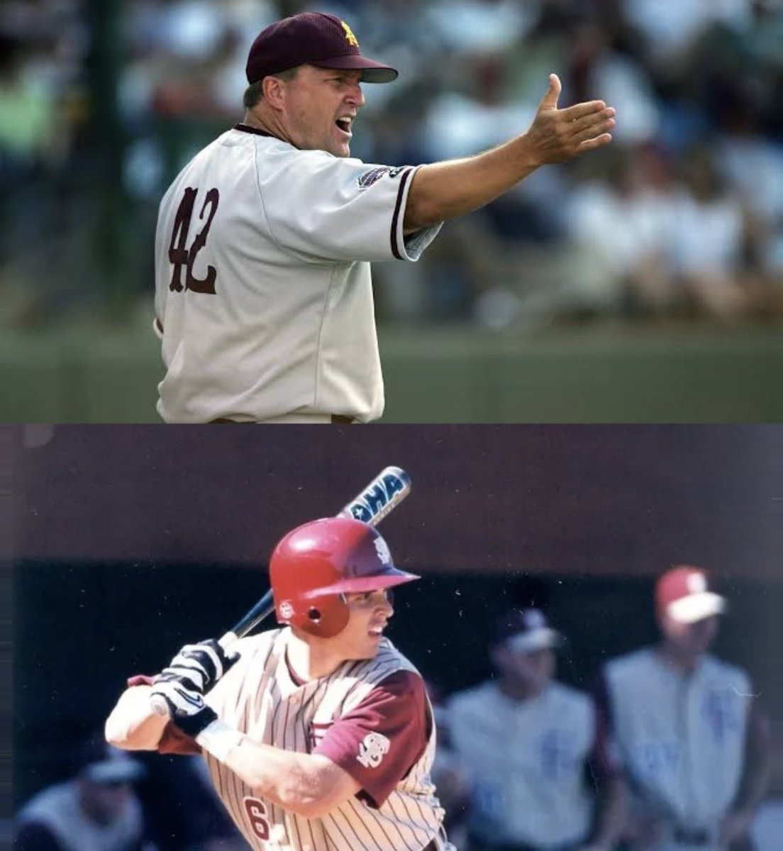 TankShots's tweet photo. Pat Murphy and Kevin Cash faced off in a World Series once before…

Murphy coached Arizona State against Cash’s Florida State team in the 1998 College World Series. https://t.co/GbHk957suL