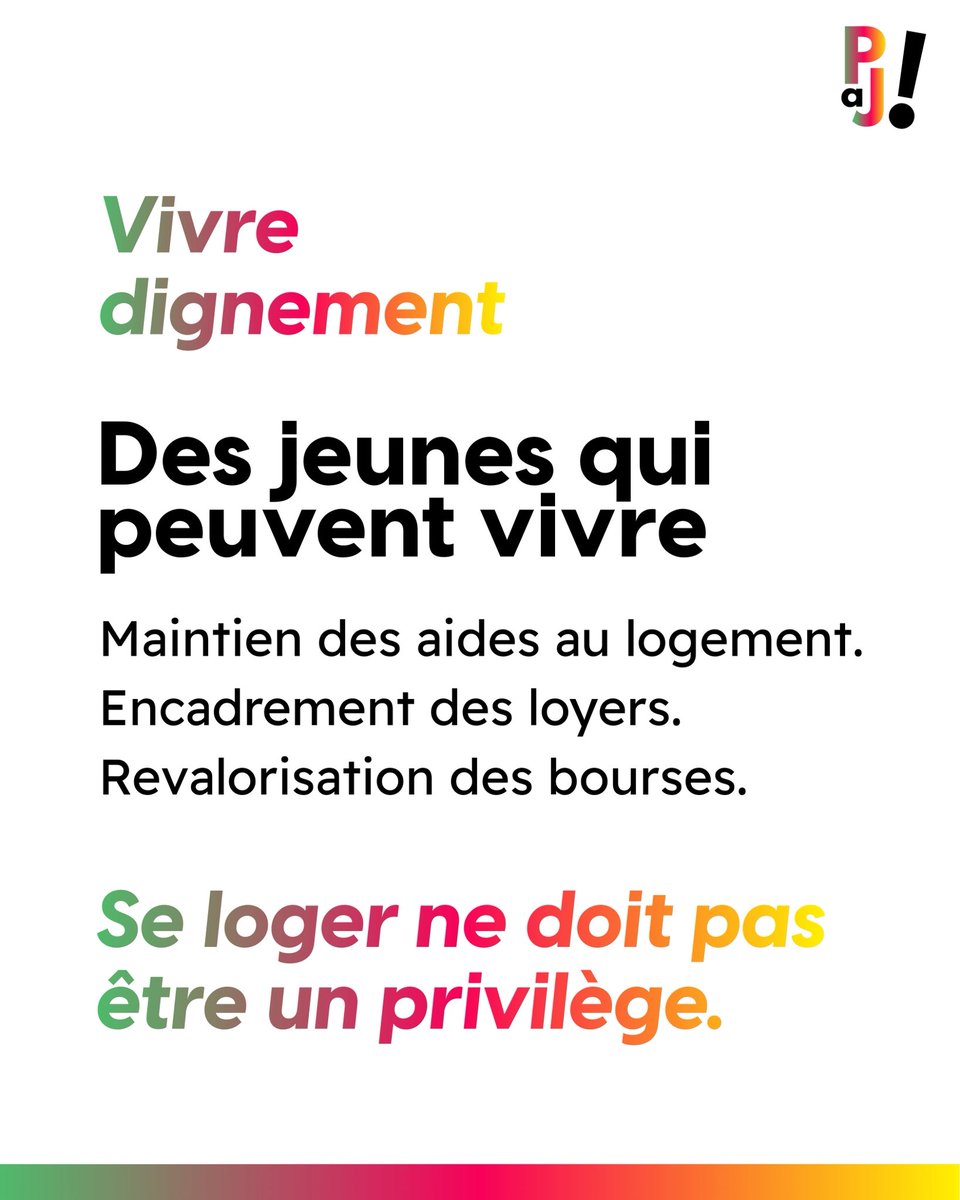 PAJ2027's tweet photo. ✊ Des propositions pour changer le quotidien des jeunes !

Plus de profs, la fin de Parcoursup, des bourses revalorisées, 1 000 € par mois pour les stages…

☀️ Dans son plan de sortie de crise, Raphaël Glucksmann propose des mesures concrètes pour les jeunesses. https://t.co/k8dLlRUtBf