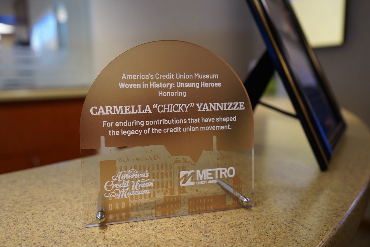 MetroCU's tweet photo. A special congratulations to Carmella “Chicky” Yannizze! 🎉Retired manager of Metro’s Chelsea Main branch, with 43 years of service, has received the Unsung Heroes Award from America’s Credit Union Museum! Read more about the honor here: https://t.co/gHqmBU9iq3 https://t.co/F0QaUjcxCb