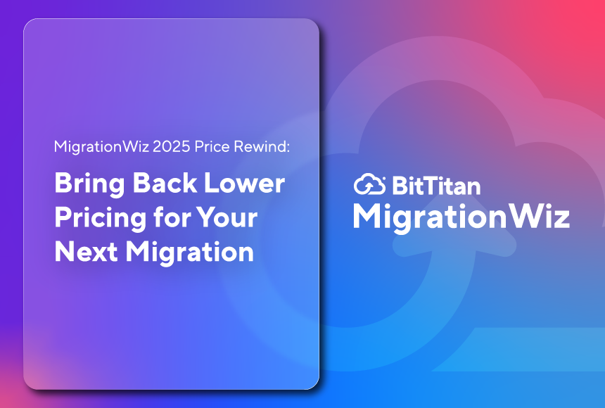 BitTitan's tweet photo. 💰 MigrationWiz Price Rewind: Lower Pricing for Your Next Migration

🚀 Planning a migration project? MigrationWiz Price Rewind brings back previous pricing on Mailbox and User Migration Bundle licenses.

➡️ Learn more: https://t.co/QpyDe0956I https://t.co/4adJpOsPdU