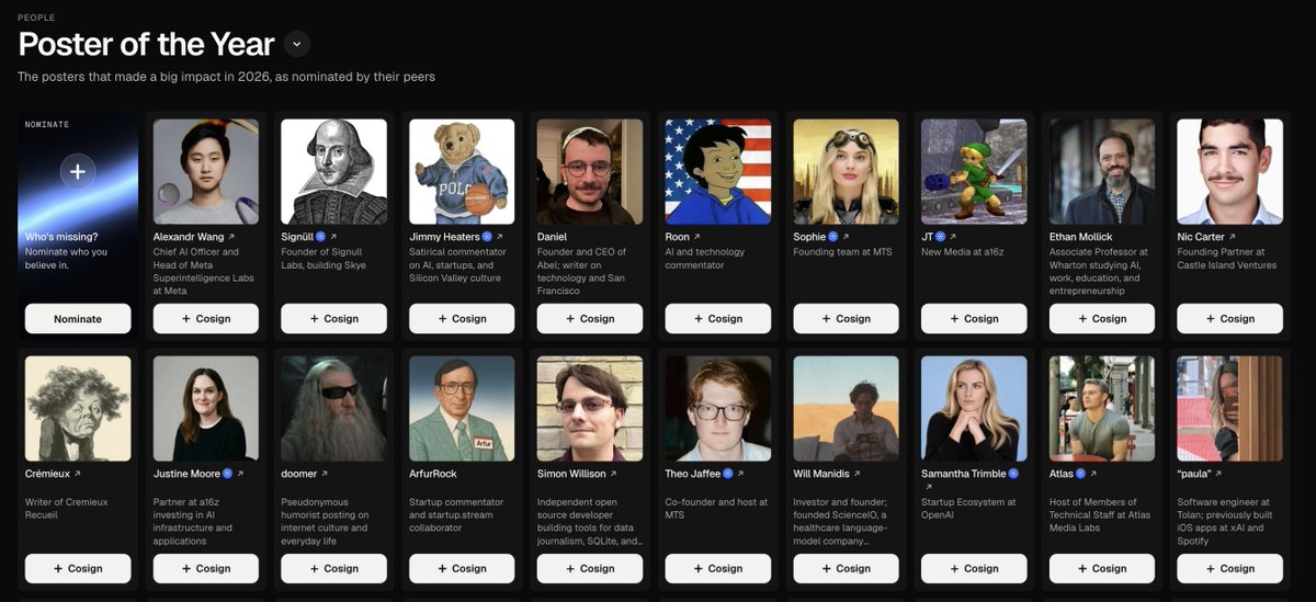 cosign's tweet photo. Who is Poster of the Year?

Anyone can nominate and vote now until December: https://t.co/U7kZW4bXlj https://t.co/2M5fasOyAU
