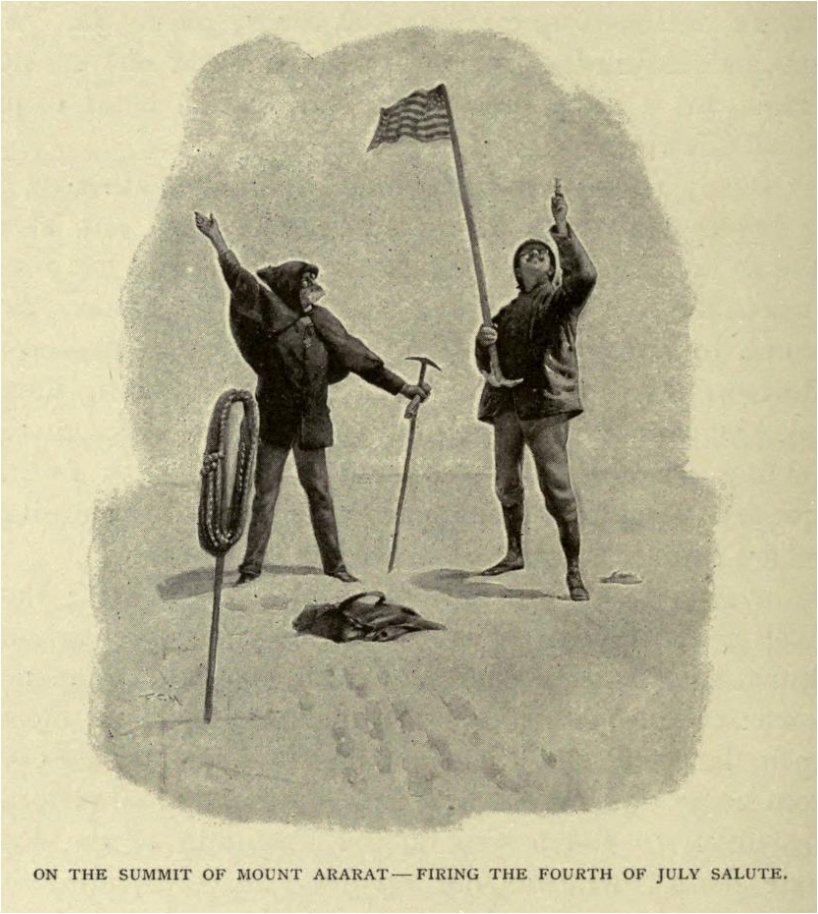 HovhanNaz's tweet photo. On July 4, 1891, two Americans reached the summit of Mount Ararat. Naturally, they pulled out their revolvers and shot into the sky. https://t.co/S1xVGuhAJI