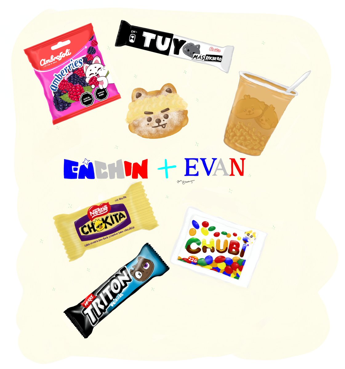 hamburgnini's tweet photo. enchin + gliddy como dulces chilenos! 🍭
#EVAN #GLIDDY
#ENHYPENfanart #ENCHIN https://t.co/O4WczM5i84