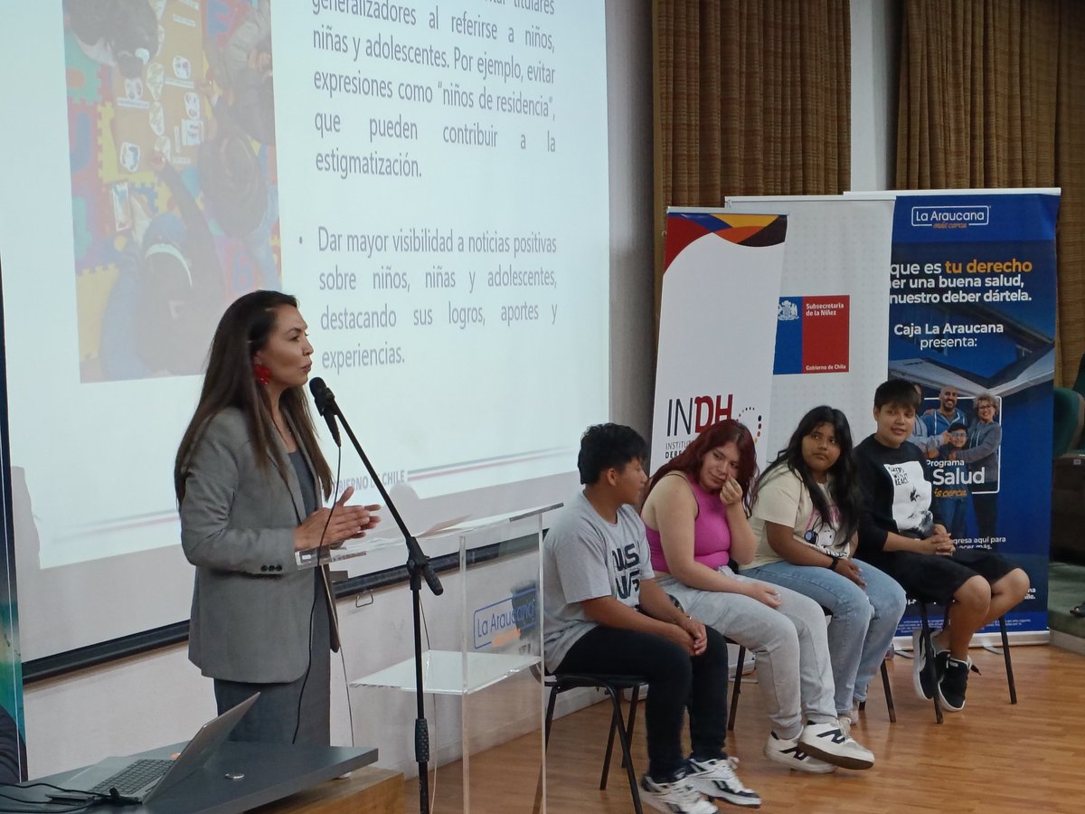 Dsocial_II's tweet photo. Niños, niñas, adolescentes, autoridades regionales, funcionarios relacionados con el tema de niñez y periodistas participaron en el Seminario Especializado "Comunicar sin Dañar", actividad multisectorial que analizó la importancia de informar con responsabilidad.
#Antofagasta https://t.co/sDfkeW8BJw