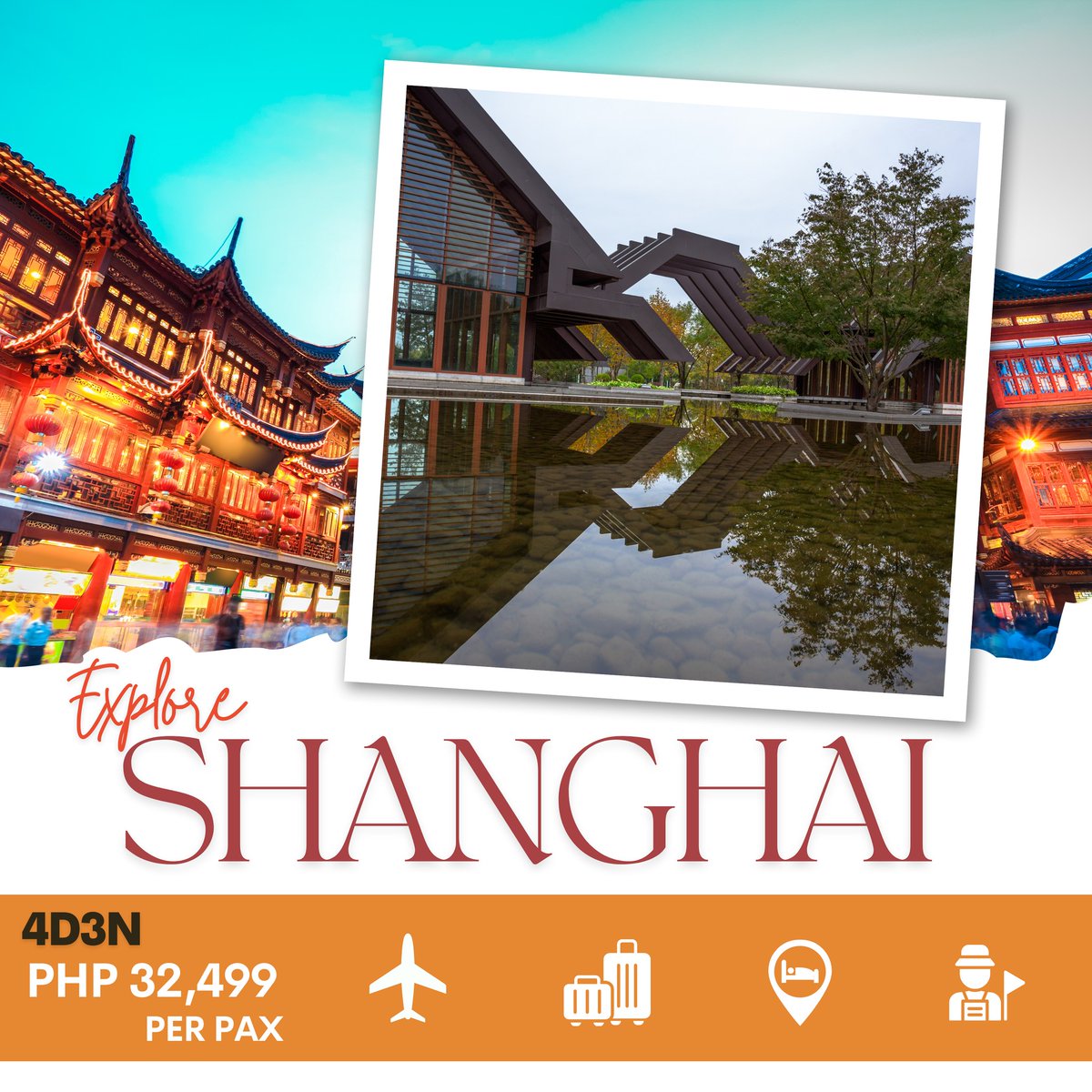 Carlitoteamo's tweet photo. Shanghai awaits: 4D3N from ₱32, 499/pax

Nov 1–4, 2026
Includes flights, 4-star hotel, tours, transfers and more. Explore The Bund, Nanjing Road, Oriental Pearl Tower, Pop Mart, local markets and more. Optional Disneyland and river cruise tours https://t.co/EDkjSKhExQ