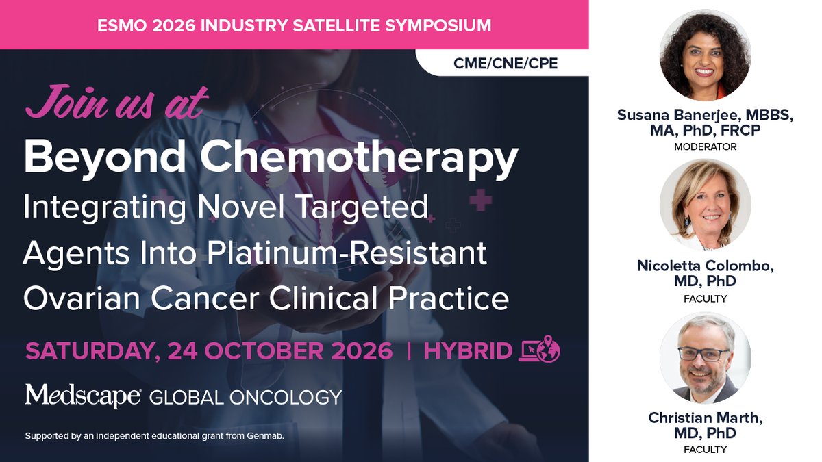 MedscapeLIVE ESMO 2026 slide: ESMO 2026 INDUSTRY SATELLITE SYMPOSIUM