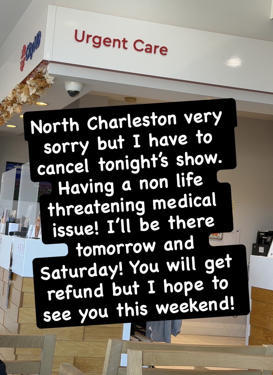 luisjgomez's tweet photo. Still coming to N Charleston this weekend. Needed to get an injury checked out before flying. https://t.co/FgnkhOeSUk