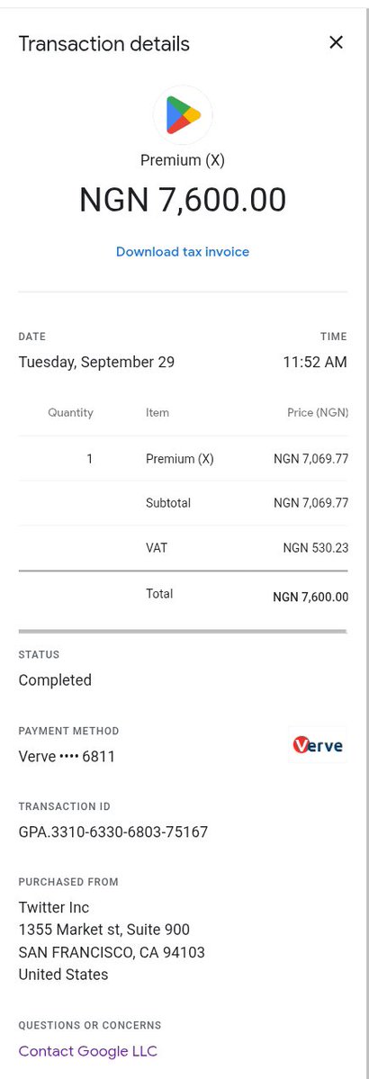 AnalystAdekola's tweet photo. I got scammed in the most legit way.

I still can't believe I paid over 90k for @X @Subscriptions, and I was told I can't get the money back, and I can't get the subscription either.

And there's nothing @moniepointng , @stripe , and @GooglePlay can do to help me file a report. https://t.co/WVwT5c6vy9