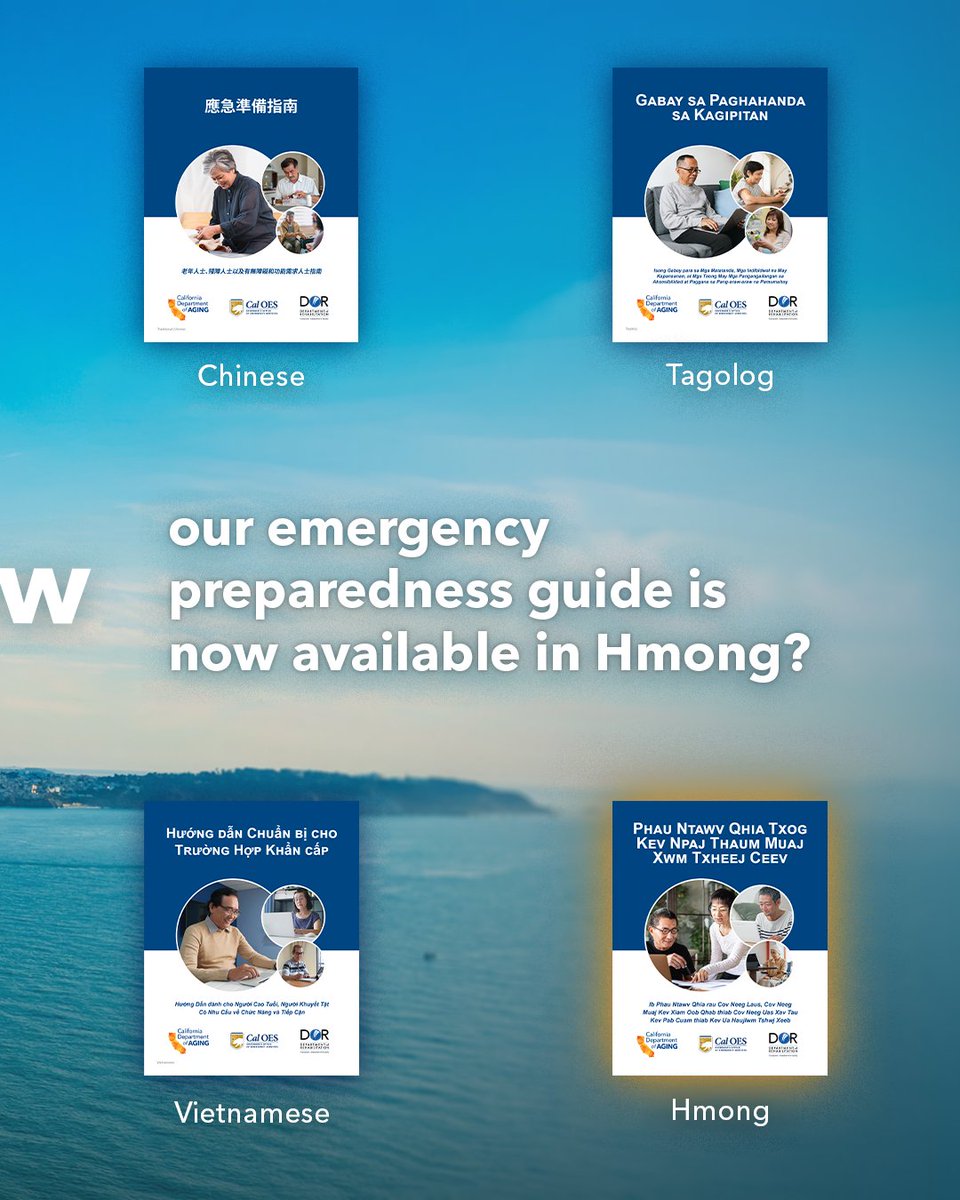 CalAging's tweet photo. 💡Did you know? Our emergency preparedness guide is now available in Hmong. Access vital safety info in your language because everyone deserves to know how to stay safe.

📥 Download the guide now: https://t.co/R6Q6lrwPJf https://t.co/rPJmBpn9Qy