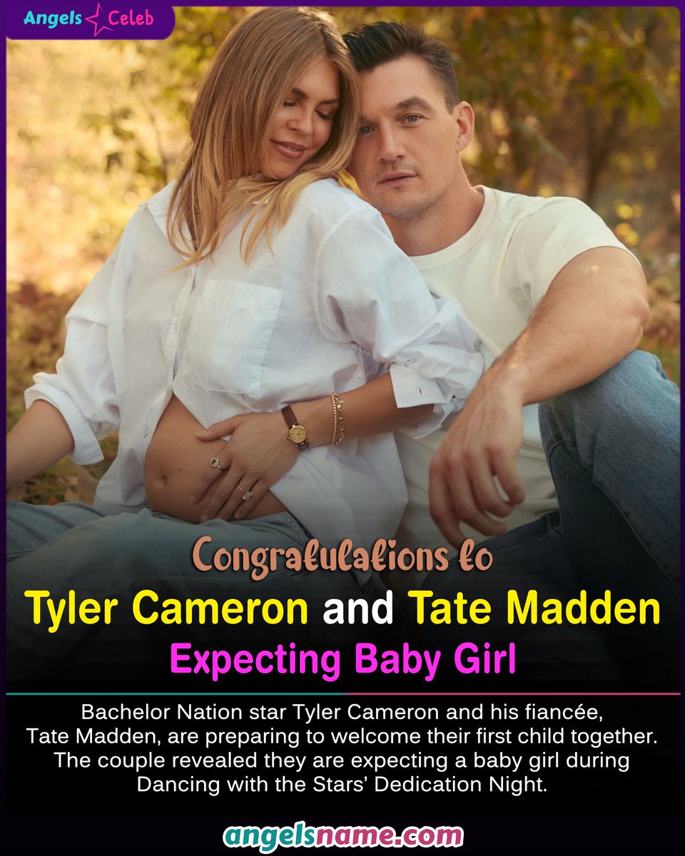 Angelsname7's tweet photo. 💕 It's a GIRL! 🎀👶

#TylerCameron and his fiancée #TateMadden are expecting their first baby together!

Congratulations to the soon-to-be parents! 🥹💗

👉 Read the full story on https://t.co/wsovtP5BPU!
https://t.co/Kl2T6GesKn
#BabyGirl #CelebrityPregnancy #BachelorNation https://t.co/qrlV4aouhG