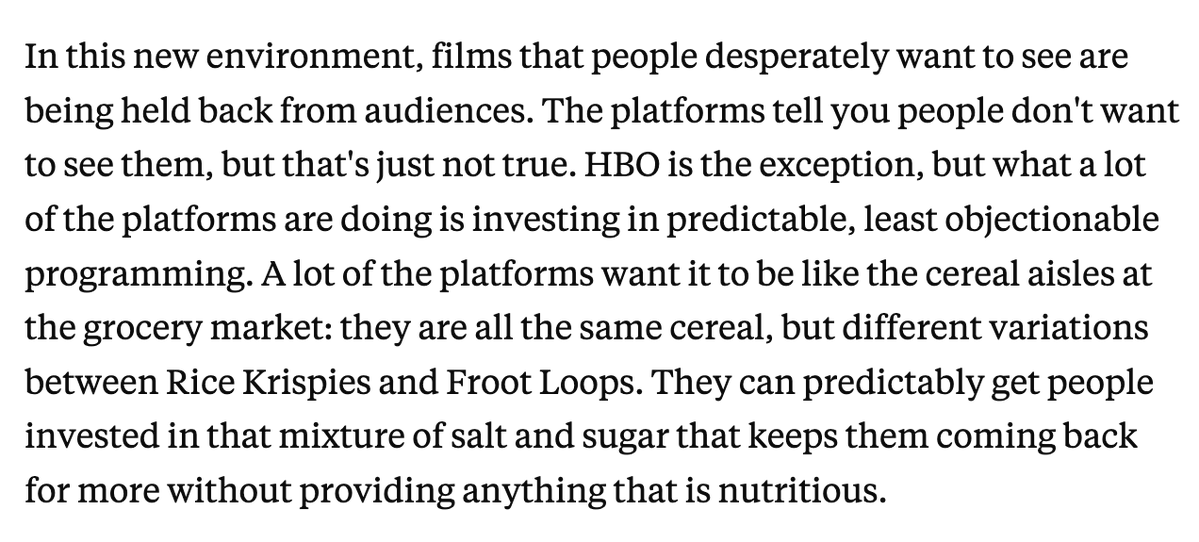 JasonGuerrasio's tweet photo. .@alexgibneyfilm perfectly describes the current state of documentary films, comparing it to our local cereal aisle with platforms "investing in predictable, least objectionable programming" https://t.co/xIj5vpnK7w
